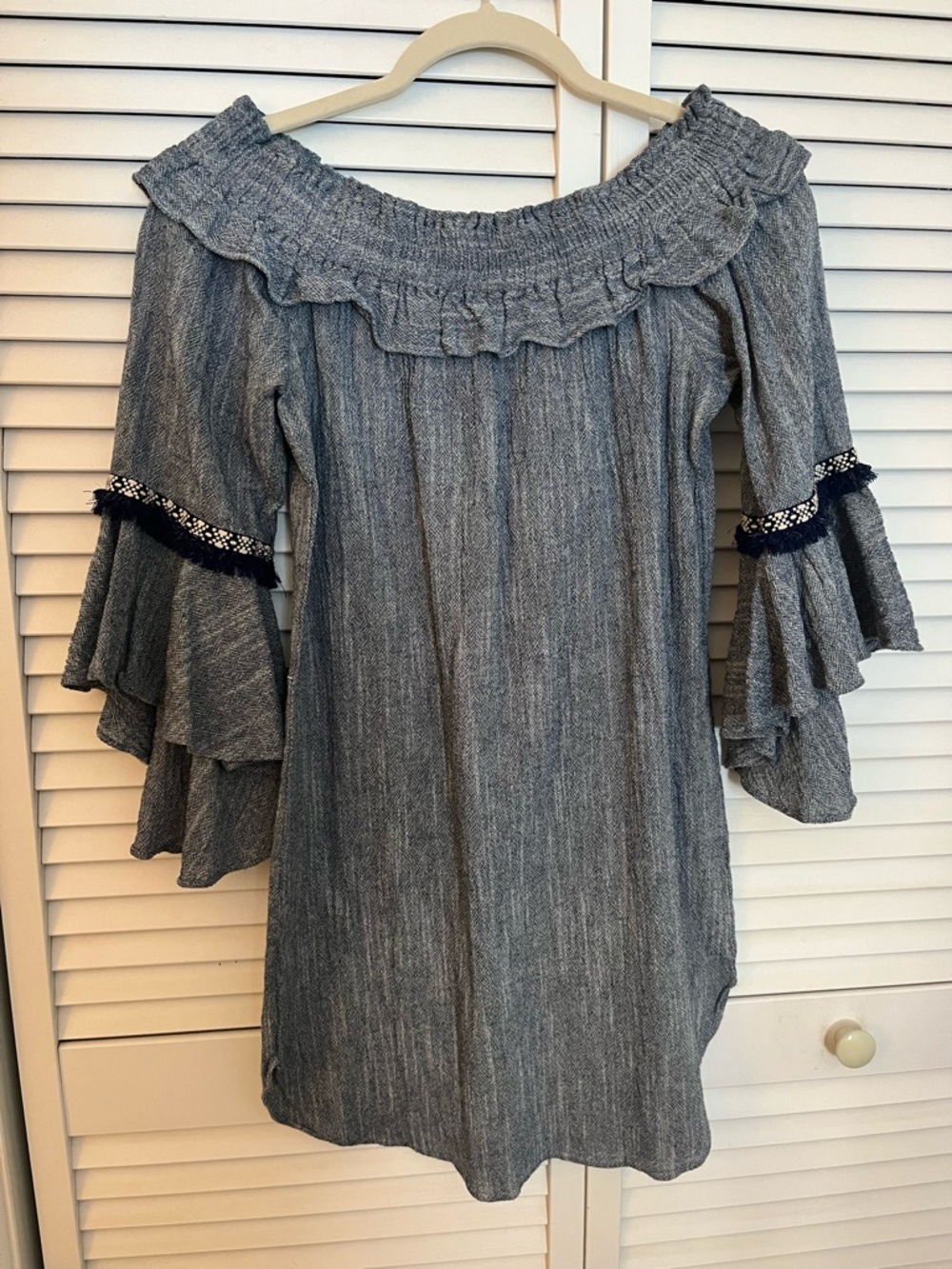 MISA Los Angeles Vanessa Off shoulder mini dress